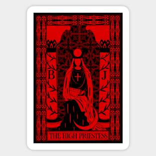 The High Priestess - Crimson Tarot Cards Sunweaver Sticker